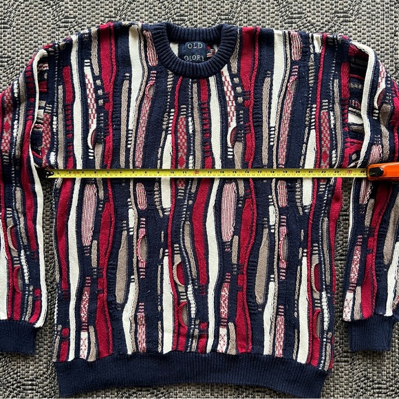 Vintage Old Glory Coogi Style 3D Cotton Knit Size XL Made in USA - Picture 5 of 8